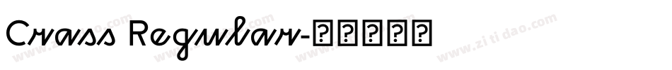 Crass Regular字体转换